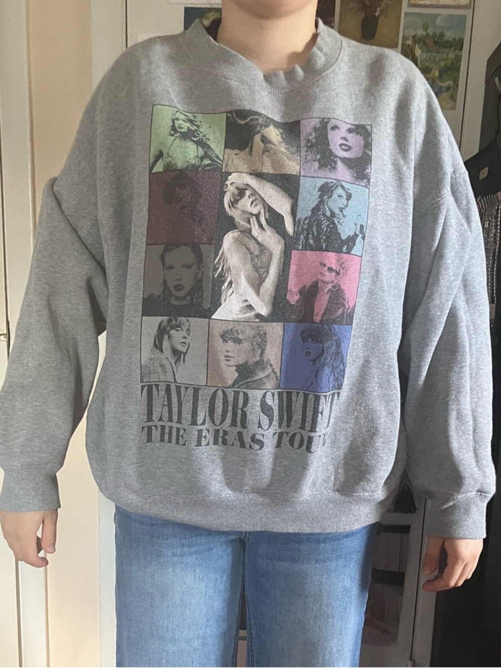 Taylor Swift Gray Graphic The Eras Tour Sweatshirt